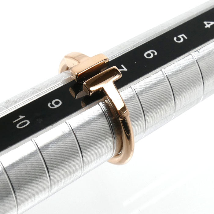 TIFFANY&Co. ティファニー K18PG ピンクゴールド Tワイヤー リング・指輪 7.5号 2.8g レディース【中古】【美品】