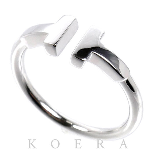 TIFFANY&Co. ティファニー K18WG ホワイトゴールド Tワイヤー リング・指輪 60148369 9号 3.3g レディース【中古】【美品】