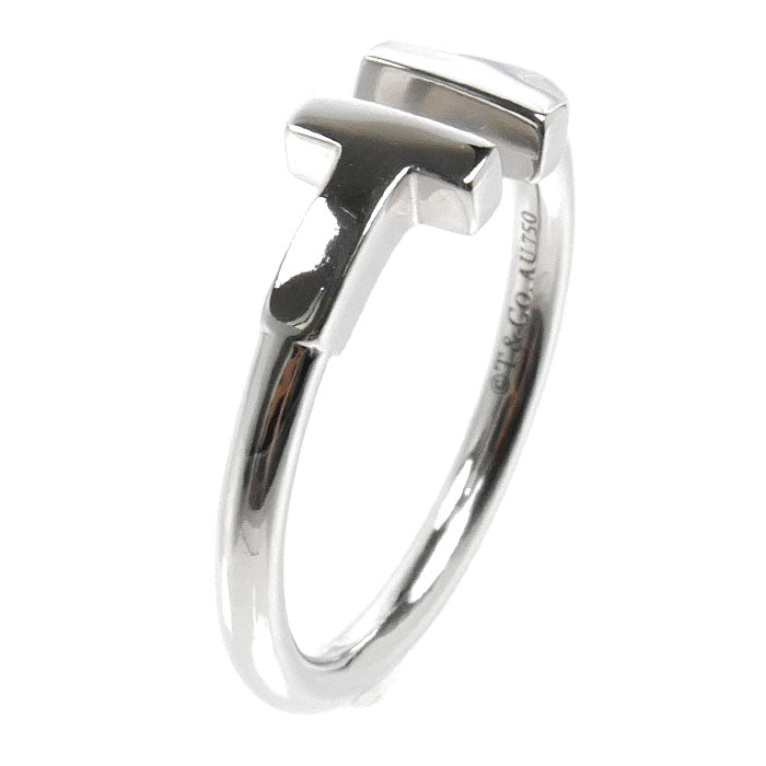 TIFFANY&Co. ティファニー K18WG ホワイトゴールド Tワイヤー リング・指輪 60148369 9号 3.3g レディース【中古】【美品】