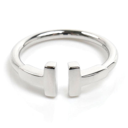 TIFFANY&Co. ティファニー K18WG ホワイトゴールド Tワイヤー リング・指輪 60148369 9号 3.3g レディース【中古】【美品】