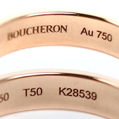 Boucheron ブシュロン K18PG ピンクゴールド キャトル ラディアント ハーフ リング・指輪 JAL00249 10号 50 3.8g レディース【中古】【美品】