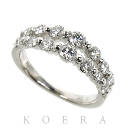 Pt900プラチナ リング・指輪 ダイヤモンド0.81ct 10号 5.4g レディース【中古】