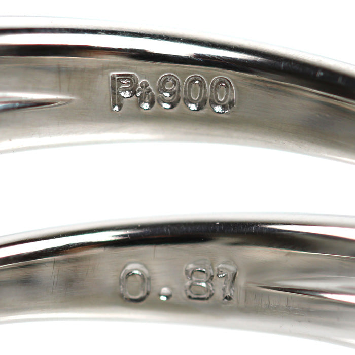 Pt900プラチナ リング・指輪 ダイヤモンド0.81ct 10号 5.4g レディース【中古】