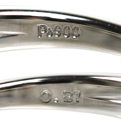Pt900プラチナ リング・指輪 ダイヤモンド0.81ct 10号 5.4g レディース【中古】