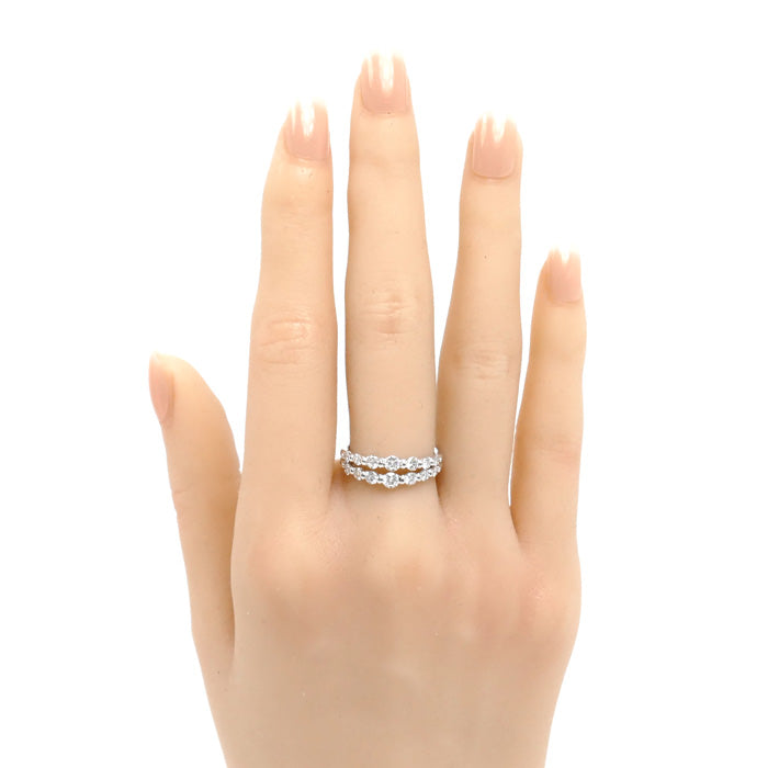 Pt900プラチナ リング・指輪 ダイヤモンド0.81ct 10号 5.4g レディース【中古】
