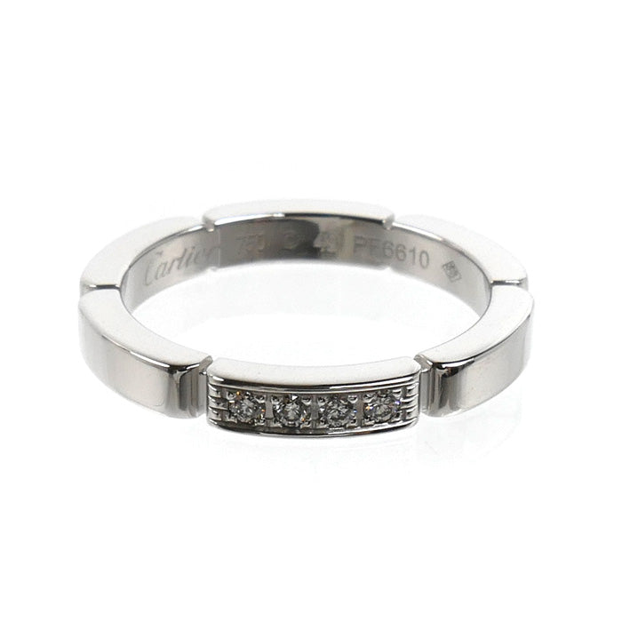 CARTIER カルティエ K18WG ホワイトゴールド マイヨンパンテール 4Pダイヤ リング・指輪 B4080449 ダイヤモンド 9号 49 4.0g レディース【中古】【美品】