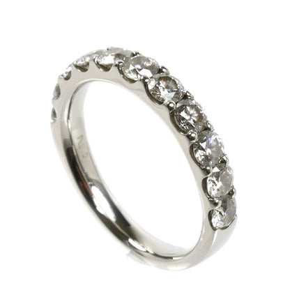 Pt950プラチナ ハーフエタニティ リング・指輪 ダイヤモンド1.50ct 14.5号 5.7g レディース【中古】【美品】