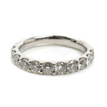 Pt950プラチナ ハーフエタニティ リング・指輪 ダイヤモンド1.50ct 14.5号 5.7g レディース【中古】【美品】