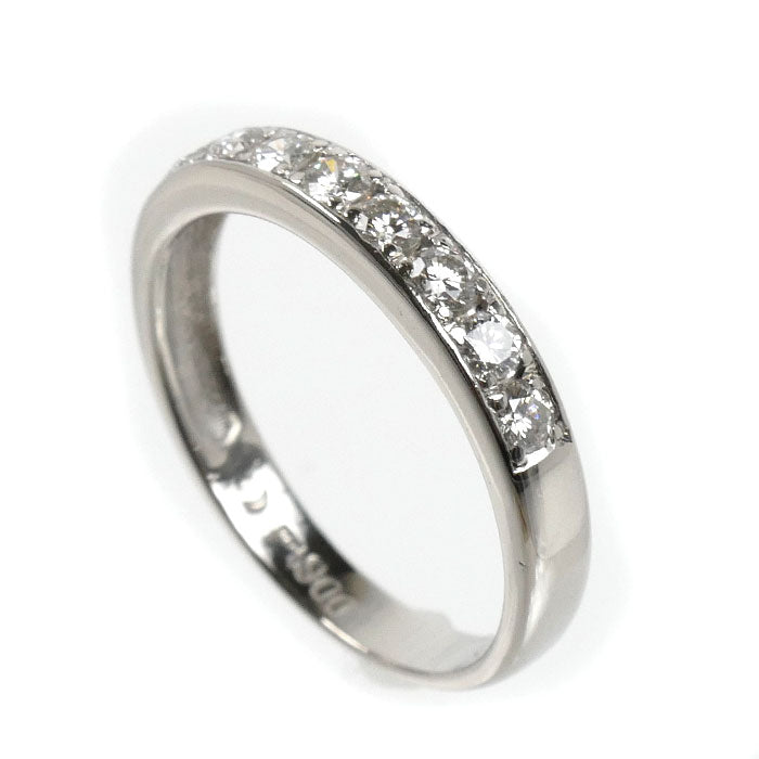 TASAKI タサキ Pt900プラチナ ハーフエタニティ リング・指輪 ダイヤモンド0.33ct 9.5号 2.8g レディース【中古】【美品】