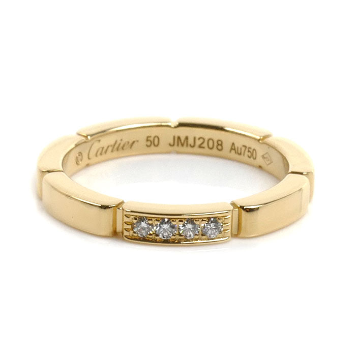 CARTIER カルティエ K18YG イエローゴールド マイヨンパンテール 4Pダイヤ リング・指輪 B4080350 ダイヤモンド 10号 50 3.7g レディース【中古】【美品】