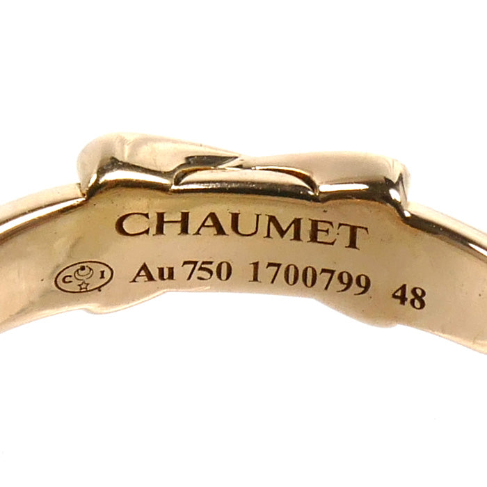 Chaumet ショーメ K18PG ピンクゴールド ジュ ドゥ リアン リング・指輪 082218 ダイヤモンド 8号 48 1.9g レディース【中古】【美品】