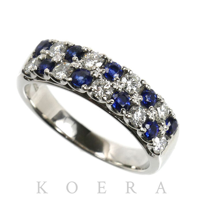TASAKI タサキ Pt900プラチナ リング・指輪 ダイヤモンド0.47ct サファイア 14号 6.5g レディース【中古】【美品】