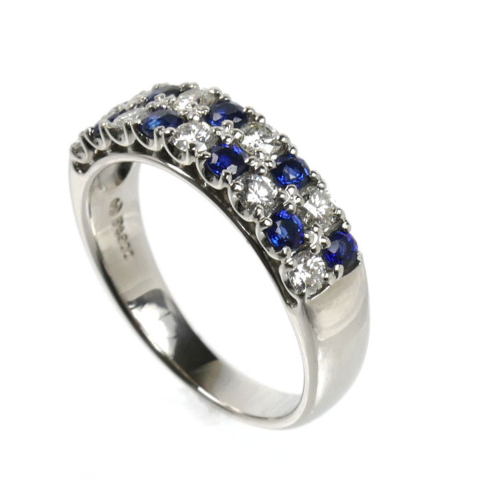 TASAKI タサキ Pt900プラチナ リング・指輪 ダイヤモンド0.47ct サファイア 14号 6.5g レディース【中古】【美品】