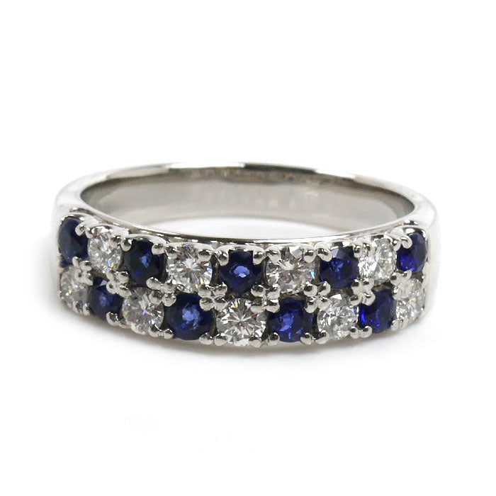 TASAKI タサキ Pt900プラチナ リング・指輪 ダイヤモンド0.47ct サファイア 14号 6.5g レディース【中古】【美品】