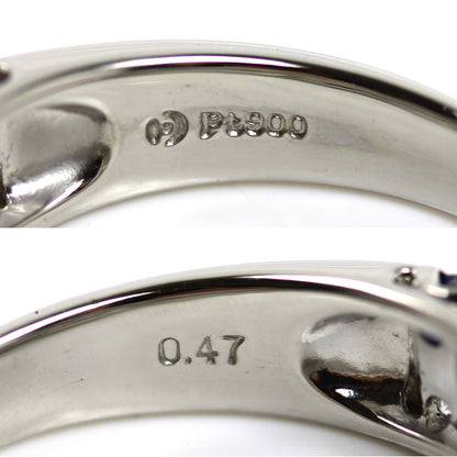 TASAKI タサキ Pt900プラチナ リング・指輪 ダイヤモンド0.47ct サファイア 14号 6.5g レディース【中古】【美品】
