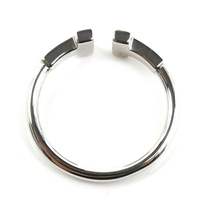 TIFFANY&Co. ティファニー K18WG ホワイトゴールド Tワイヤー ダイヤ リング・指輪 60147237 ダイヤモンド 8号 2.4g レディース【中古】【美品】