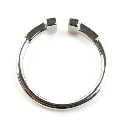 TIFFANY&Co. ティファニー K18WG ホワイトゴールド Tワイヤー ダイヤ リング・指輪 60147237 ダイヤモンド 8号 2.4g レディース【中古】【美品】