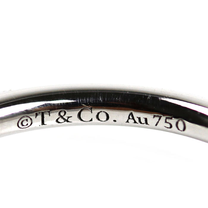 TIFFANY&Co. ティファニー K18WG ホワイトゴールド Tワイヤー ダイヤ リング・指輪 60147237 ダイヤモンド 8号 2.4g レディース【中古】【美品】