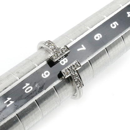 TIFFANY&Co. ティファニー K18WG ホワイトゴールド Tワイヤー ダイヤ リング・指輪 60147237 ダイヤモンド 8号 2.4g レディース【中古】【美品】