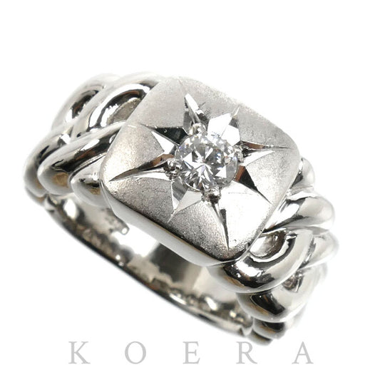 Pt900プラチナ リング・指輪 ダイヤモンド0.36ct 20号 25.7g メンズ【中古】