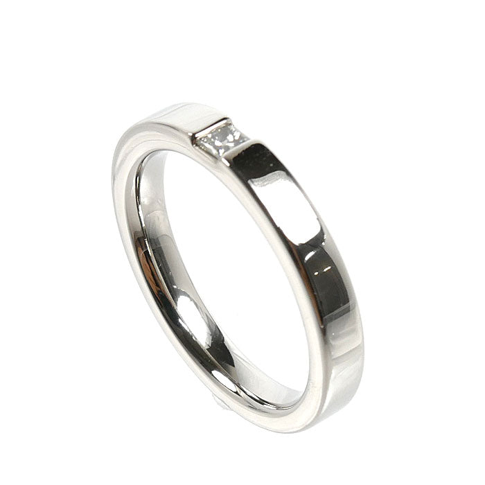 HARRY WINSTON ハリーウィンストン Pt950プラチナ プリンセスカット バンドリング リング・指輪 WBDPPCBZS10 ダイヤモンド 14号 8.1g レディース【中古】【美品】