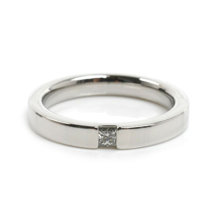 HARRY WINSTON ハリーウィンストン Pt950プラチナ プリンセスカット バンドリング リング・指輪 WBDPPCBZS10 ダイヤモンド 14号 8.1g レディース【中古】【美品】