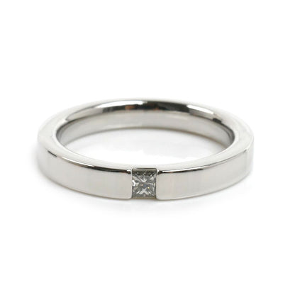HARRY WINSTON ハリーウィンストン Pt950プラチナ プリンセスカット バンドリング リング・指輪 WBDPPCBZS10 ダイヤモンド 14号 8.1g レディース【中古】【美品】