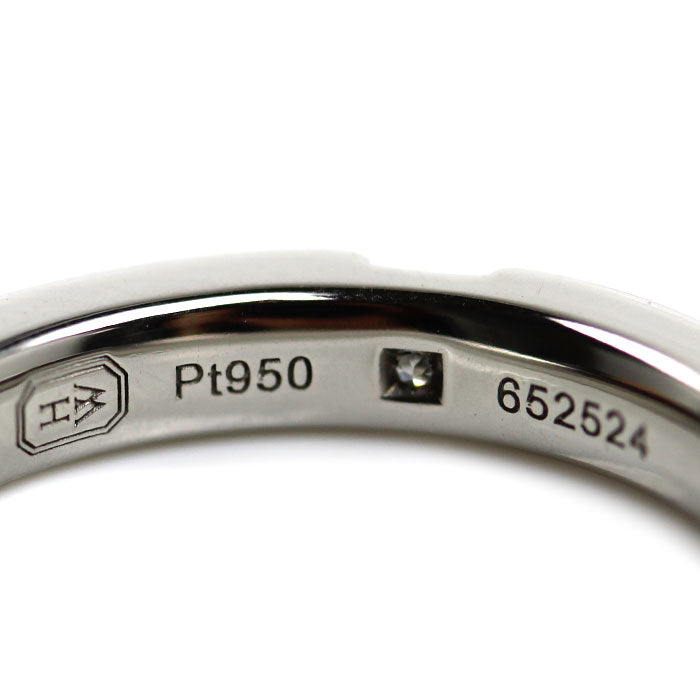 HARRY WINSTON ハリーウィンストン Pt950プラチナ プリンセスカット バンドリング リング・指輪 WBDPPCBZS10 ダイヤモンド 14号 8.1g レディース【中古】【美品】