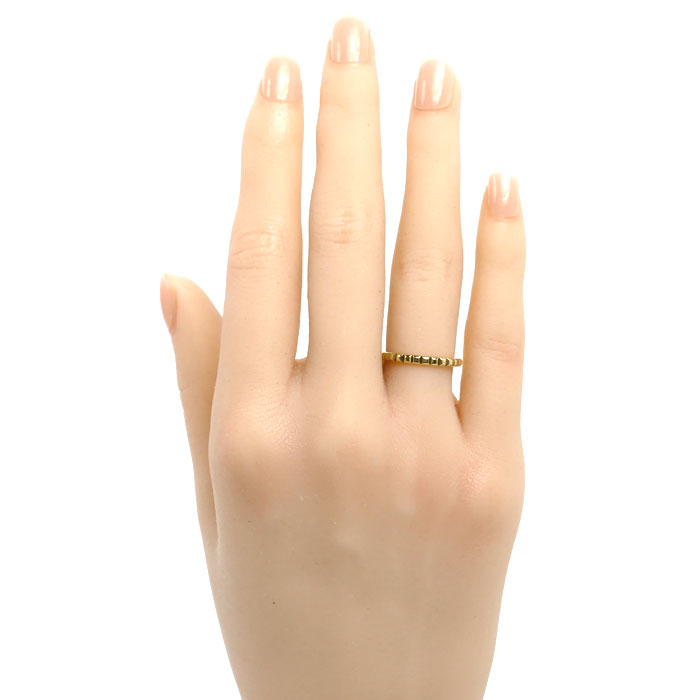 Boucheron ブシュロン K18YG イエローゴールド キャトル クルドパリ スモール リング・指輪 JAL01165 9号 49 1.9g レディース【中古】【美品】