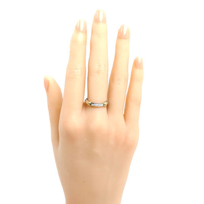 Dior ディオール Pt950プラチナ K18YG イエローゴールド リング・指輪 ダイヤモンド 15号 3.9g レディース【中古】【美品】