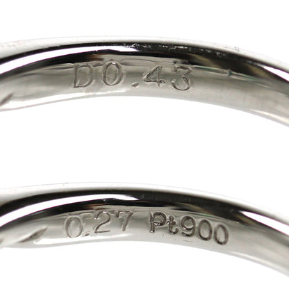 Pt900プラチナ リング・指輪 ダイヤモンド0.43ct エメラルド0.27ct 12号 4.4g レディース【中古】