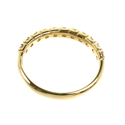 K18YG イエローゴールド ハーフエタニティ リング・指輪 ダイヤモンド0.50ct 11号 2.0g レディース【中古】