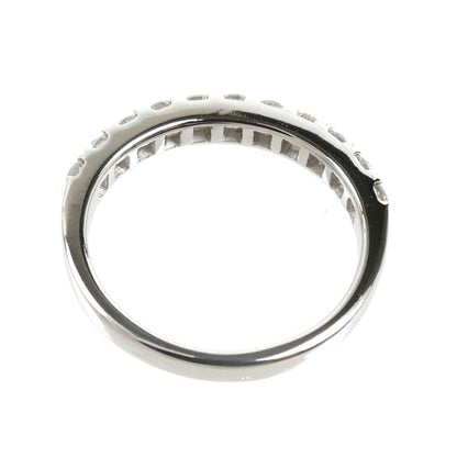 K18WG ホワイトゴールド ハーフエタニティ リング・指輪 ダイヤモンド0.60ct 11号 2.8g レディース【中古】【美品】