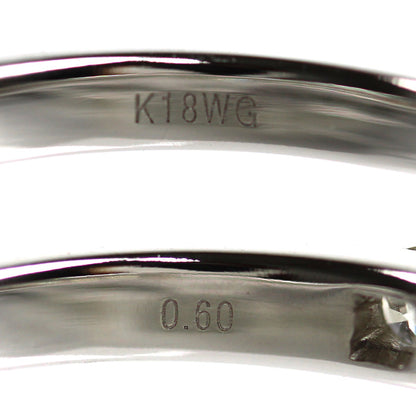 K18WG ホワイトゴールド ハーフエタニティ リング・指輪 ダイヤモンド0.60ct 11号 2.8g レディース【中古】【美品】