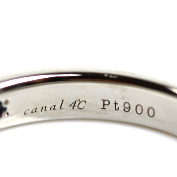 canal4℃ カナルヨンドシー Pt900プラチナ ハーフエタニティ リング・指輪 ダイヤモンド 13号 4.1g レディース【中古】【美品】