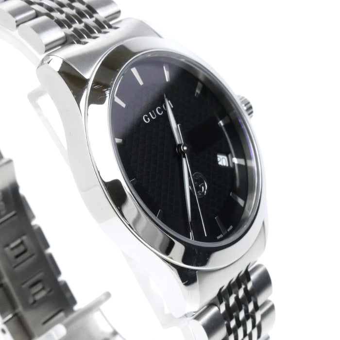 動作品 GUCCI Gタイムレス YA1264106 クオーツ式腕時計 3針 デイト