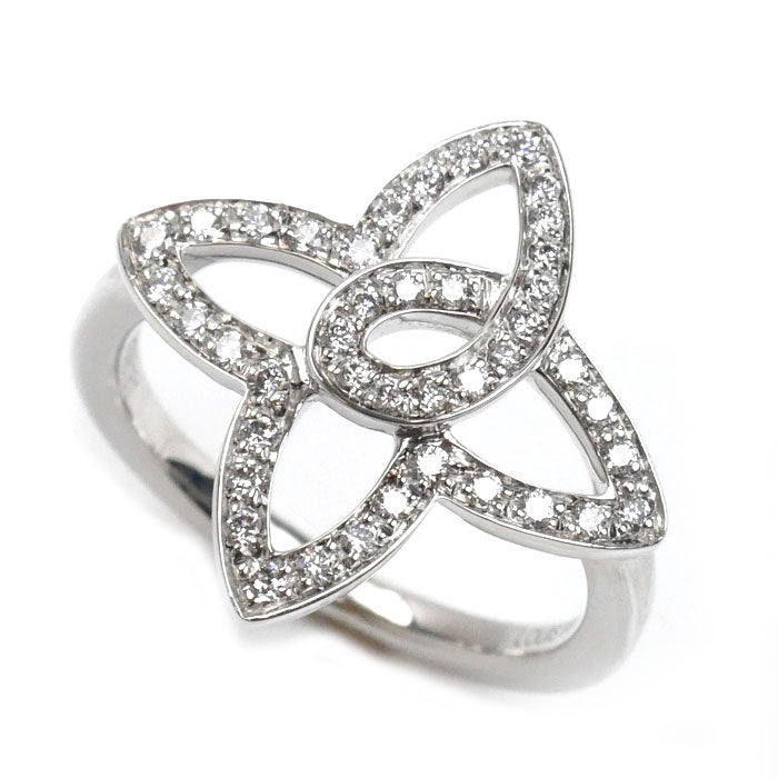 LOUIS VUITTON ルイ・ヴィトン K18WG ホワイトゴールド アルダント フルール サーンプル リング・指輪 ダイヤモンド 8号 48 4g レディース【中古】【美品】