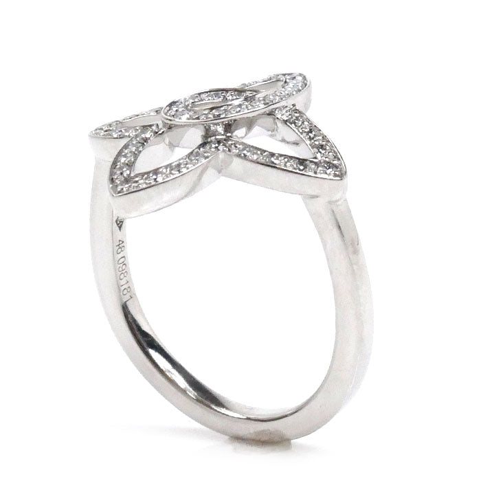 LOUIS VUITTON ルイ・ヴィトン K18WG ホワイトゴールド アルダント フルール サーンプル リング・指輪 ダイヤモンド 8号 48 4g レディース【中古】【美品】