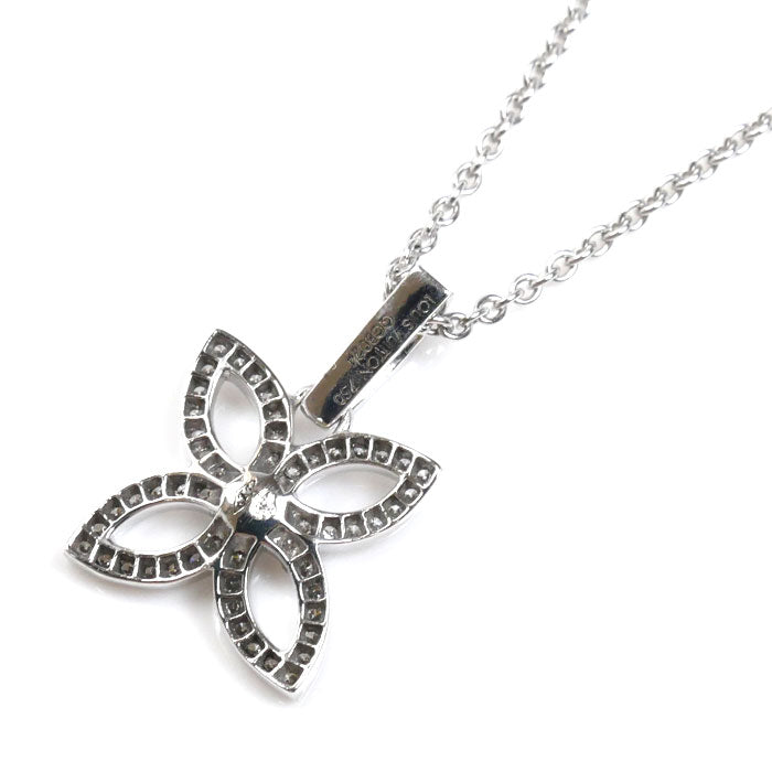 LOUIS VUITTON ルイ・ヴィトン K18WG ホワイトゴールド パンダンティフ クラッカント ネックレス Q93158 ダイヤモンド 4.9g 42cm レディース【中古】【美品】