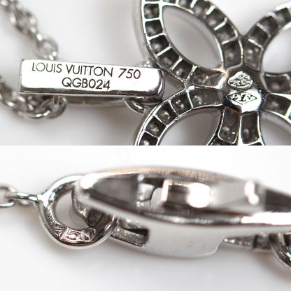 LOUIS VUITTON ルイ・ヴィトン K18WG ホワイトゴールド パンダンティフ クラッカント ネックレス Q93158 ダイヤモンド 4.9g 42cm レディース【中古】【美品】
