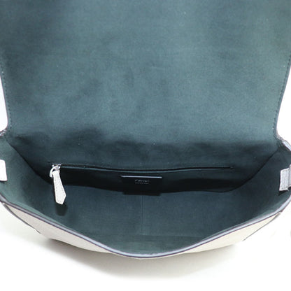 FENDI フェンディ バゲット メッセンジャー ミディアム ショルダーバッグ グレージュ 7VA537 AG0L F047P レディース【中古】【美品】