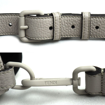 FENDI フェンディ バゲット メッセンジャー ミディアム ショルダーバッグ グレージュ 7VA537 AG0L F047P レディース【中古】【美品】