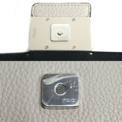 FENDI フェンディ バゲット メッセンジャー ミディアム ショルダーバッグ グレージュ 7VA537 AG0L F047P レディース【中古】【美品】