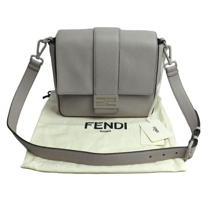 FENDI フェンディ バゲット メッセンジャー ミディアム ショルダーバッグ グレージュ 7VA537 AG0L F047P レディース【中古】【美品】