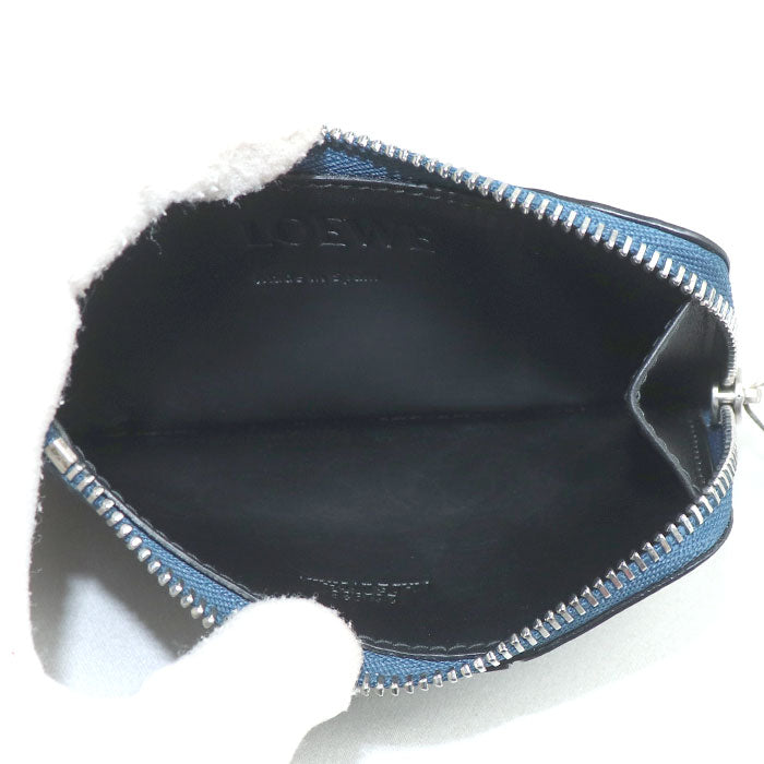 LOEWE ロエベ リピートアナグラム パズル フラグメントケース コインケース ブルー レディース【中古】