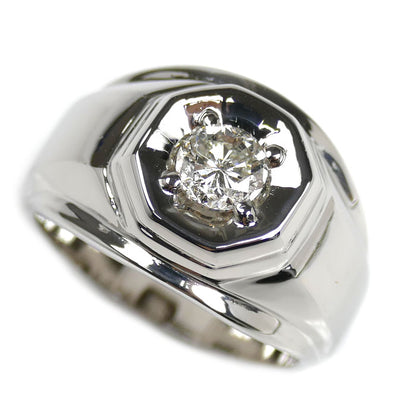 K18WG ホワイトゴールド リング・指輪 ダイヤモンド1.021ct 24号 16.9g メンズ【中古】【美品】