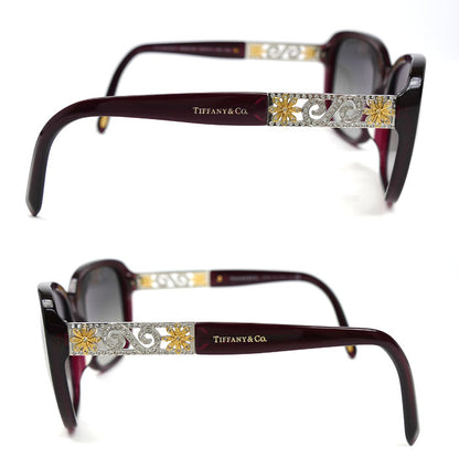 TIFFANY&Co. ティファニー サングラス ワインレッド グレーグラデーション TF4120BF 8003/3C レディース 57□17 140 2N【中古】