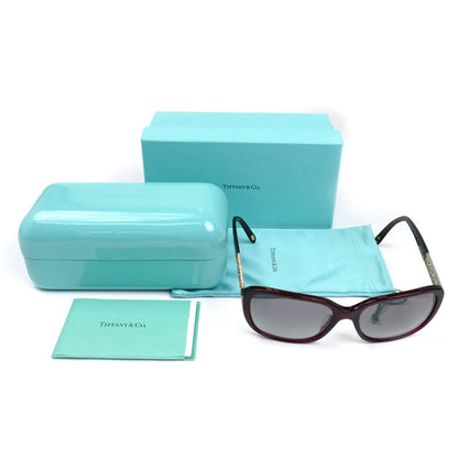 TIFFANY&Co. ティファニー サングラス ワインレッド グレーグラデーション TF4120BF 8003/3C レディース 57□17 140 2N【中古】