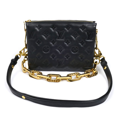 LOUIS VUITTON ルイ・ヴィトン クッサンBB 2Wayショルダーバッグ ブラック M21259 ICチップ レディース【中古】
