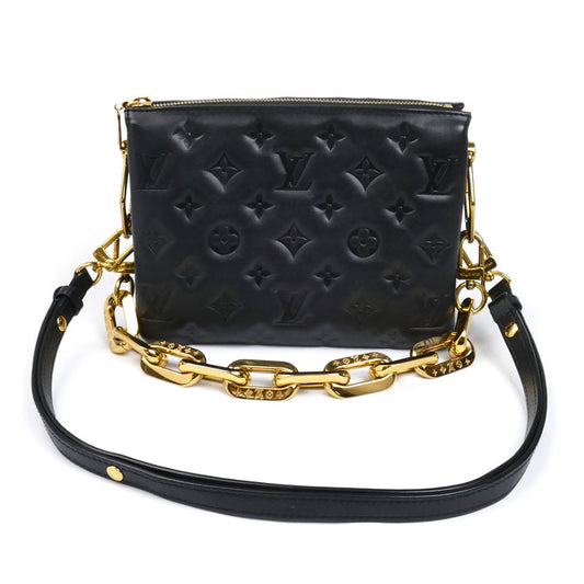 LOUIS VUITTON ルイ・ヴィトン クッサンBB 2Wayショルダーバッグ ブラック M21259 ICチップ レディース【中古】